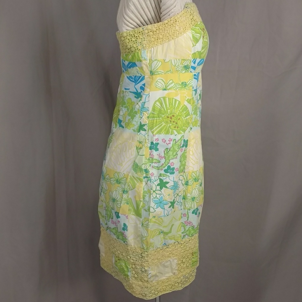 Lilly Pulitzer Bright Patchwork Cotton Summer Sun… - image 2